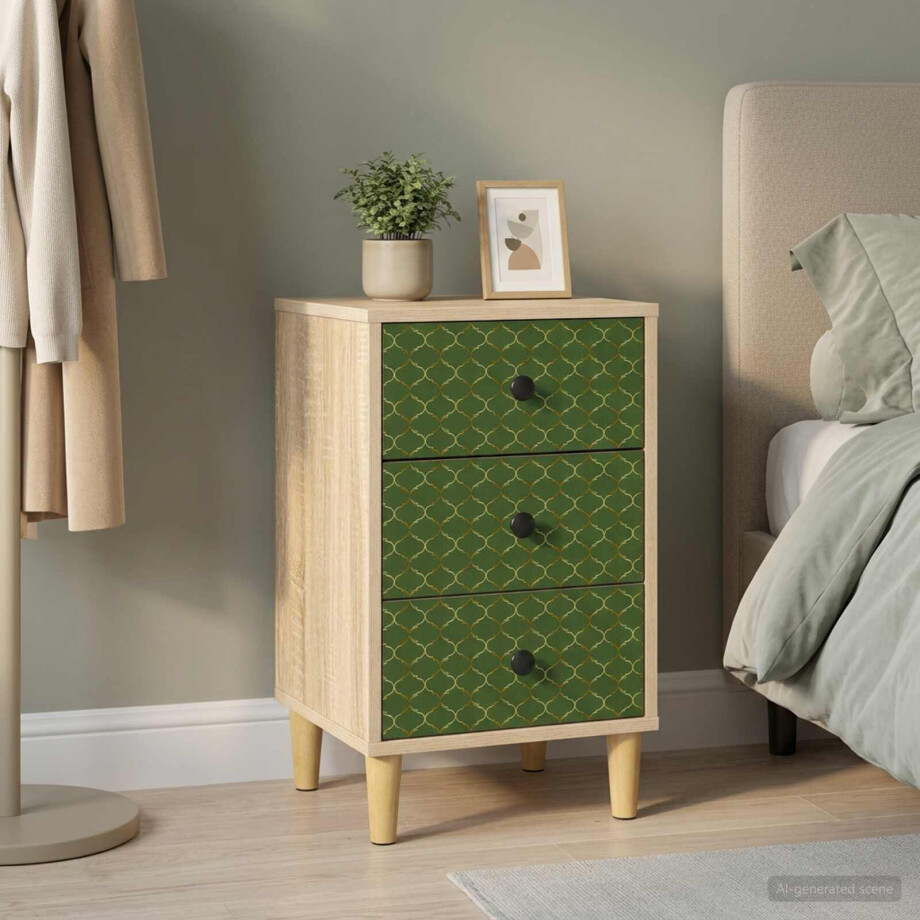 vidaXL Nachtkastje GELEEN Sonoma Eiken 36 x 33 x 60 cm Bewerkt hout vidaXL Nachtkastje GELEEN Sonoma Eiken 36 x 33 x 60 cm Bewerkt hout afbeelding 1