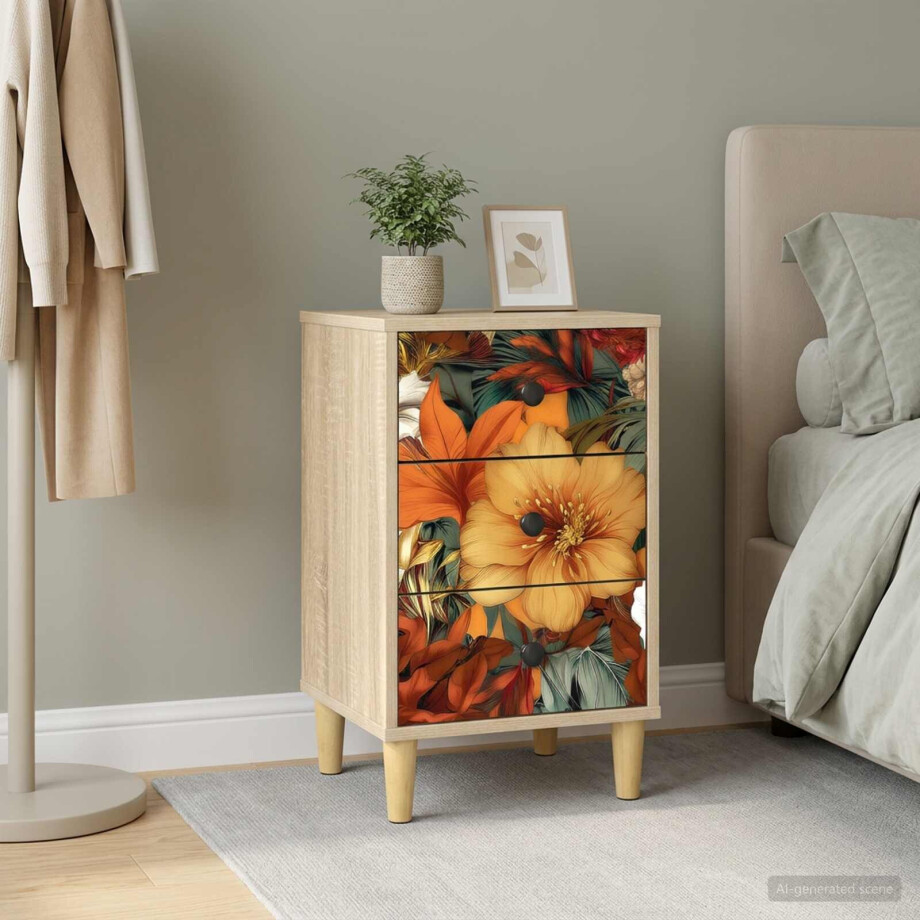 vidaXL Nachtkastje GENNEP Sonoma Eiken 36 x 33 x 60 cm Bewerkt hout vidaXL Nachtkastje GENNEP Sonoma Eiken 36 x 33 x 60 cm Bewerkt hout afbeelding 1