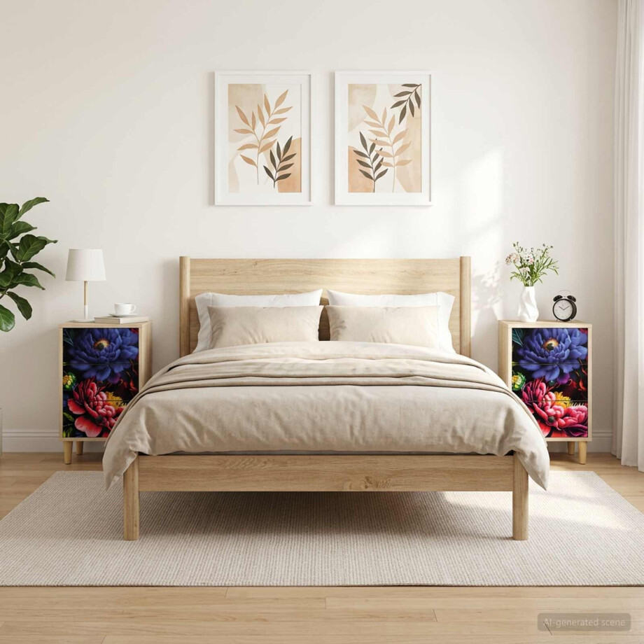 vidaXL Nachtkastje KIEL 2 st Sonoma Eiken 36 x 33 x 60 cm Bewerkt hout afbeelding 1
