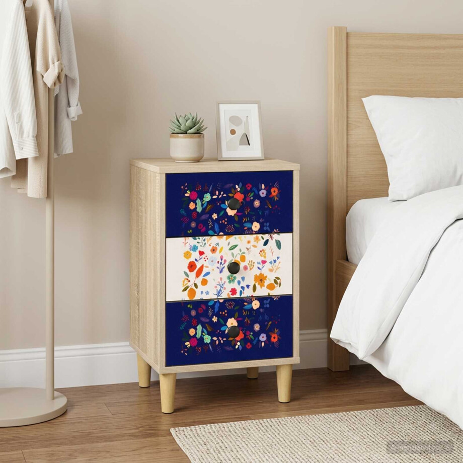 vidaXL Nachtkastje MAINZ 2 st Sonoma Eiken 36 x 33 x 60 cm vidaXL Nachtkastje MAINZ 2 st Sonoma Eiken 36 x 33 x 60 cm afbeelding 1