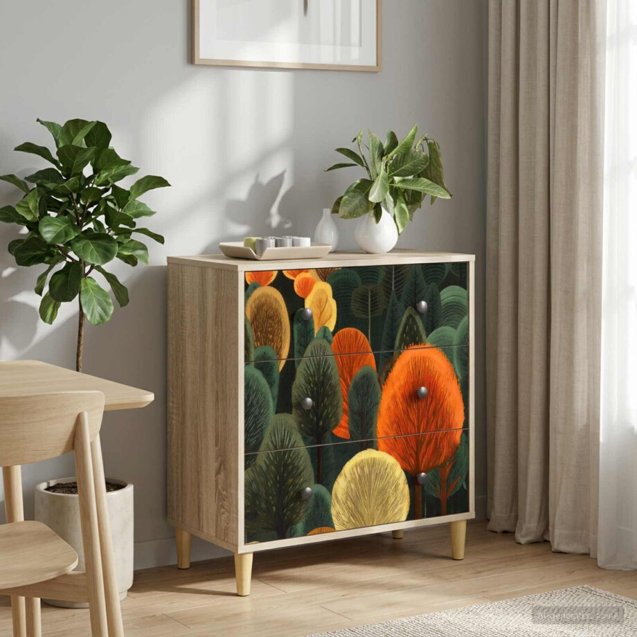 vidaXL Ladekast ZAANDAM Bosprint 66 x 36,5 x 75 cm Bewerkt hout Sonoma afbeelding 1