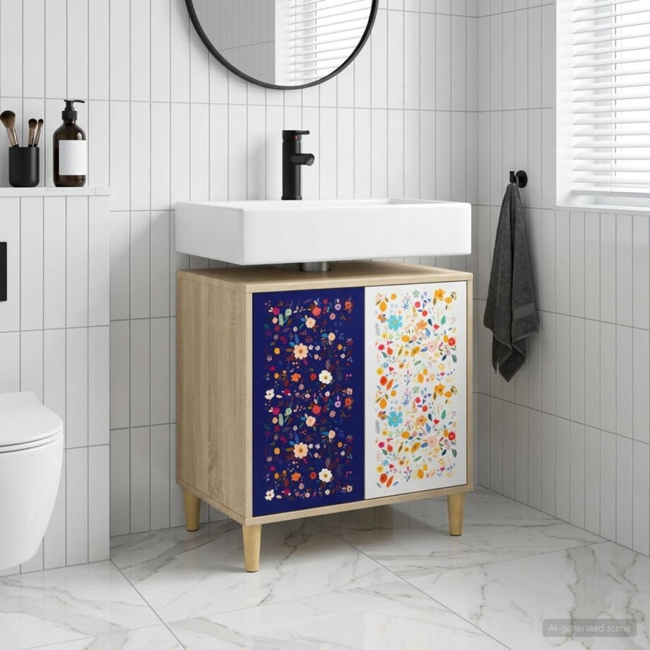 vidaXL Badkamerkast MAINZ Sonoma 60 x 40 x 60 cm Bewerkt hout vidaXL Badkamerkast MAINZ Sonoma 60 x 40 x 60 cm Bewerkt hout afbeelding 1