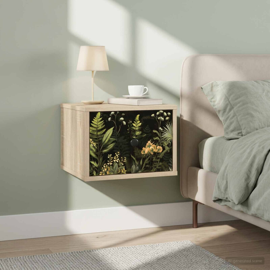 vidaXL Wandkastje RHENEN Sonoma Eiken 36 x 33 x 25 cm Bewerkt hout afbeelding 1