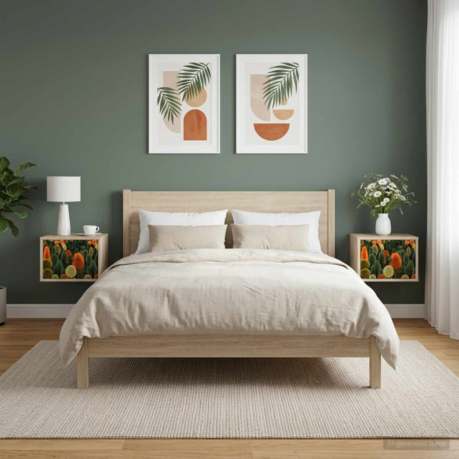 vidaXL Wandkastje ZAANDAM 2 st Sonoma Eiken 36 x 33 x 25 cm afbeelding 1