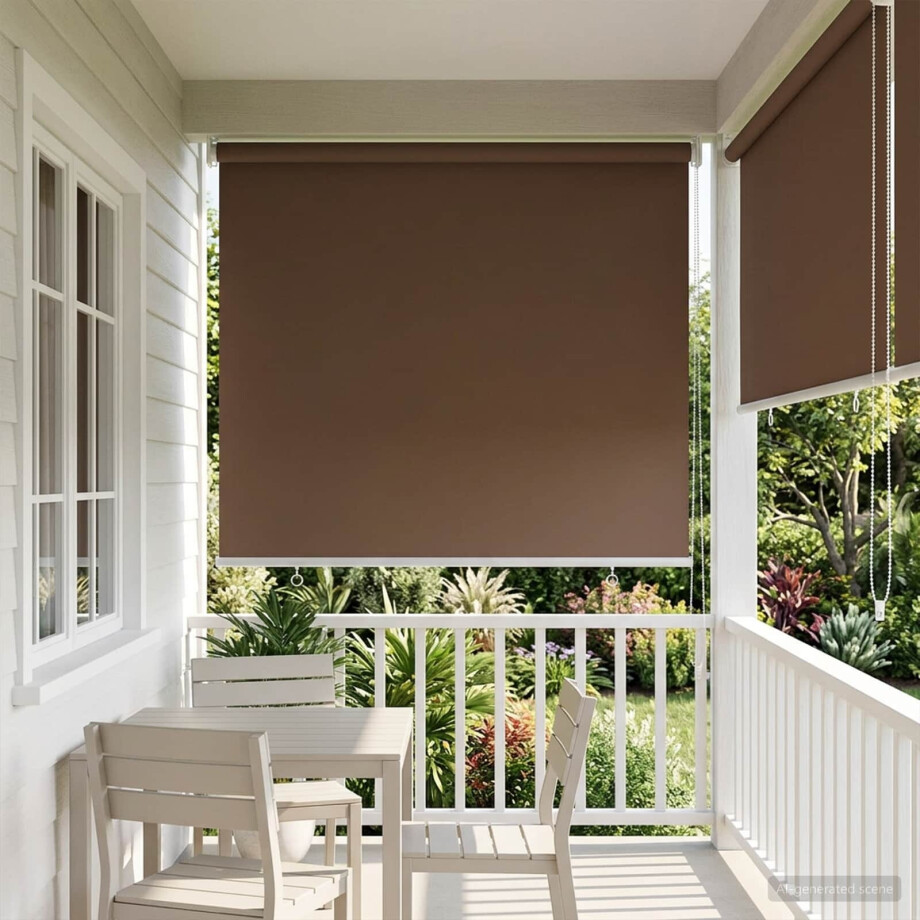 vidaXL Rolgordijn UV-bescherming Taupe 100 x 140 cm Polyester vidaXL Rolgordijn UV-bescherming Taupe 100 x 140 cm Polyester afbeelding 1