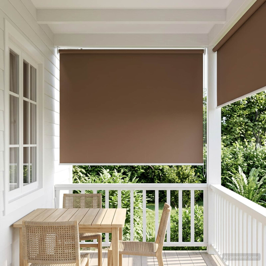 vidaXL Rolgordijn UV-bescherming Taupe 120 x 230 cm Polyester vidaXL Rolgordijn UV-bescherming Taupe 120 x 230 cm Polyester afbeelding 1