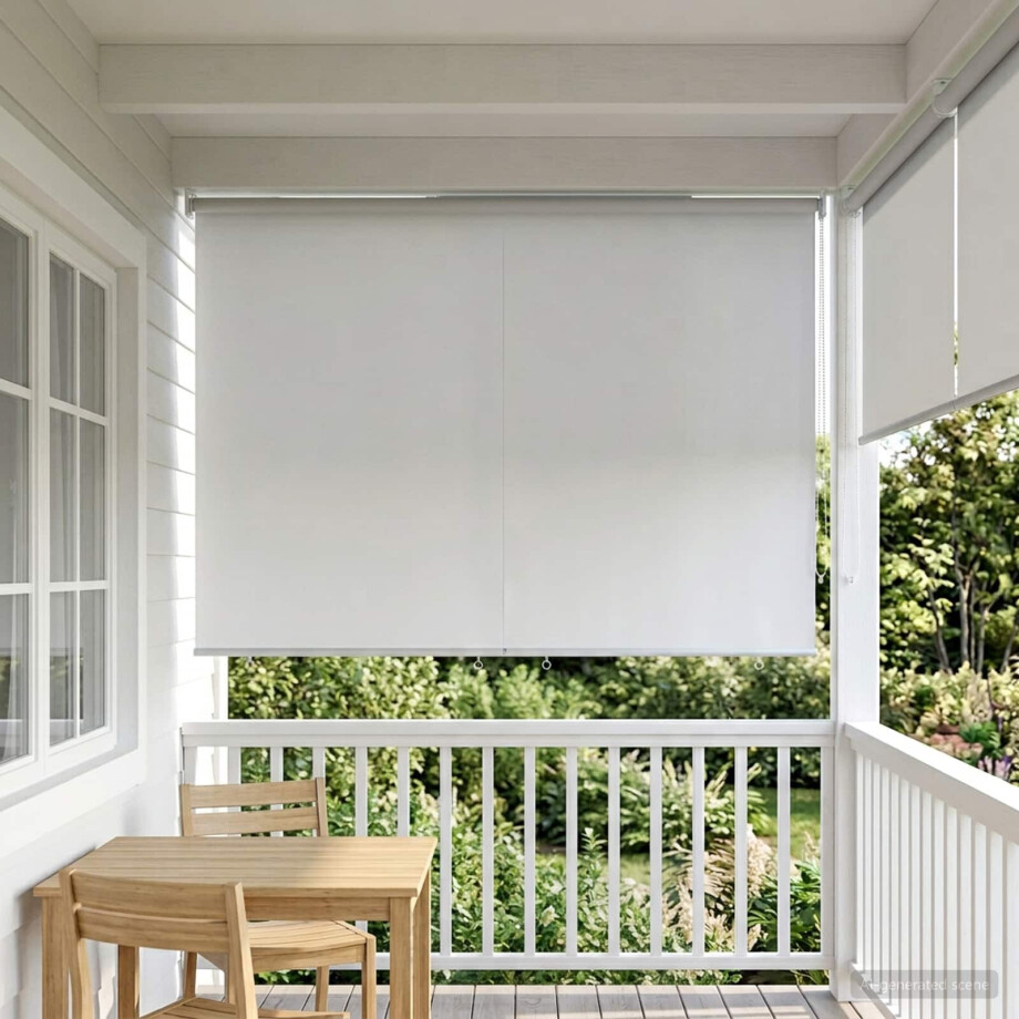 vidaXL Rolgordijn UV-bescherming Wit 160 x 230 cm Polyester vidaXL Rolgordijn UV-bescherming Wit 160 x 230 cm Polyester afbeelding 1