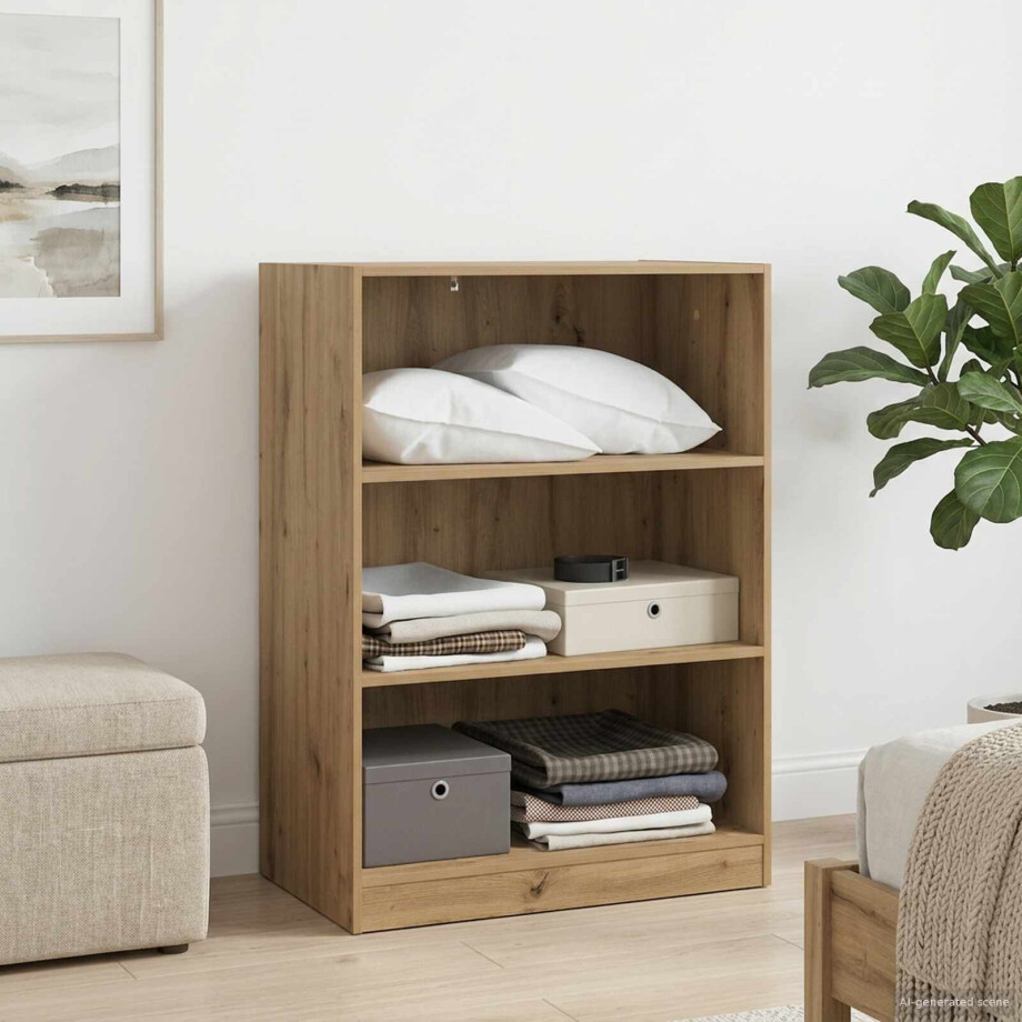vidaXL Kledingkast Artisanaal eiken 77 x 48 x 102 cm PB vidaXL Kledingkast Artisanaal eiken 77 x 48 x 102 cm PB afbeelding 1
