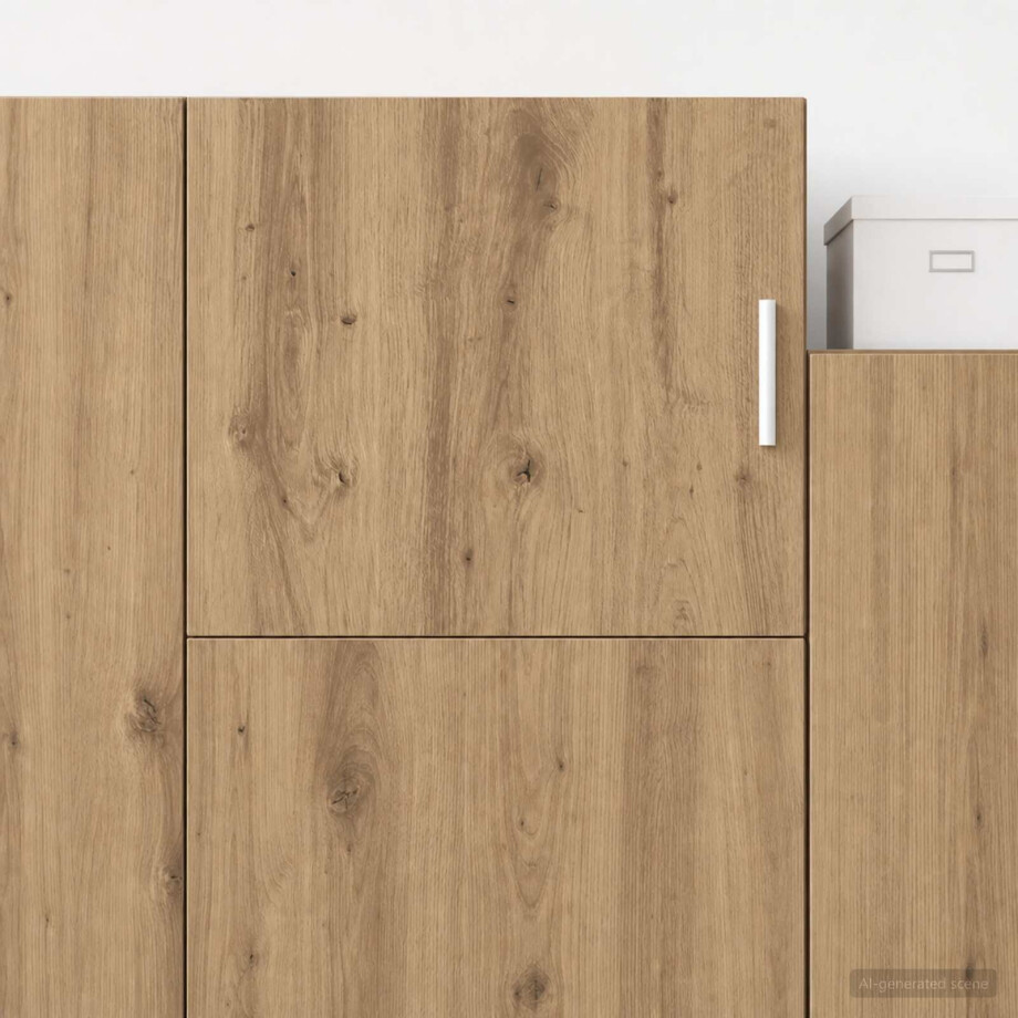 vidaXL Wandkast Artisanaal eiken 45 x 42,5 x 40 cm Bewerkt hout afbeelding 1