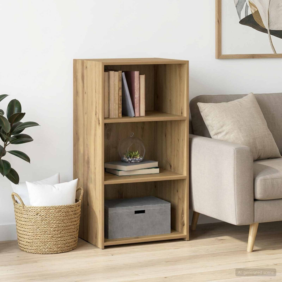 vidaXL Dressoir Artisanaal eiken 50 x 41 x 93 cm Bewerkt hout afbeelding 1