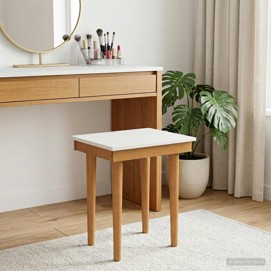vidaXL Henktafel Kruk FAUSKE Wit 40 x 33 x 45 cm Massief grenenhout afbeelding 1