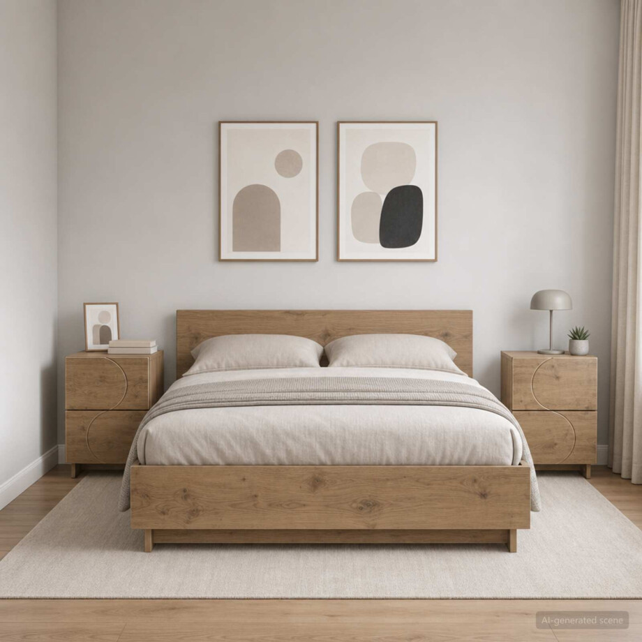 vidaXL Nachtkastje 2 st Artisanaal eiken 33,5 x 34,5 x 50 cm afbeelding 1