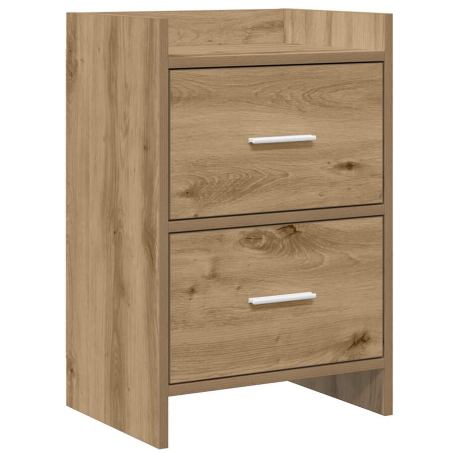 vidaXL Nachtkastjes Artisanaal eiken 40 x 30 x 60 cm Bewerkt hout afbeelding 1