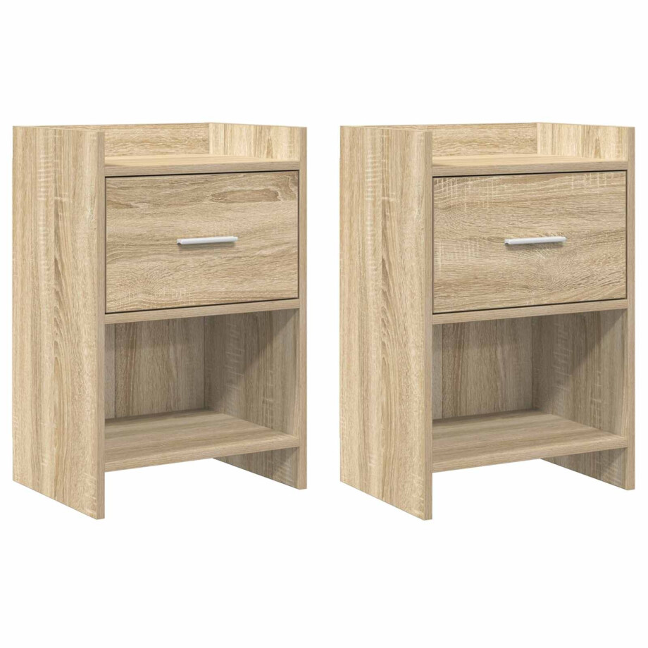 vidaXL Nachtkastjes 2 st Sonoma Eiken 40 x 30 x 60 cm Bewerkt hout vidaXL Nachtkastjes 2 st Sonoma Eiken 40 x 30 x 60 cm Bewerkt hout afbeelding 1