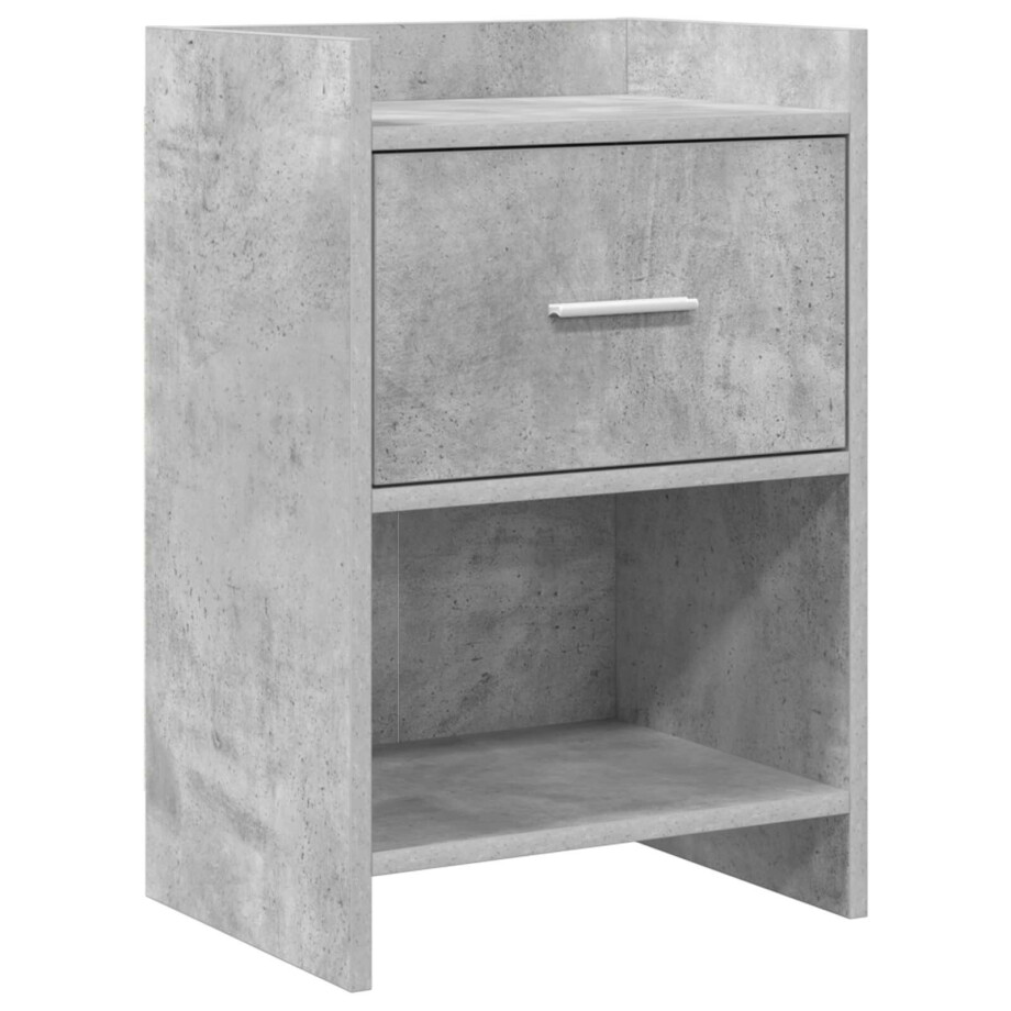 vidaXL Nachtkastjes Betongrijs 40 x 30 x 60 cm Bewerkt hout afbeelding 1