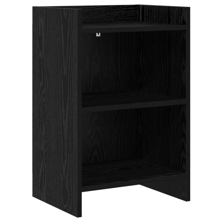 vidaXL Nachtkastjes Zwart eiken 40 x 30 x 60 cm Bewerkt hout afbeelding 1