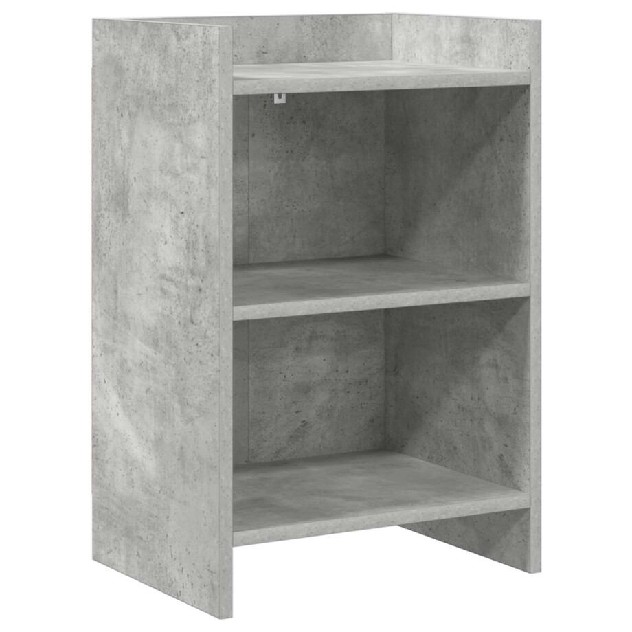 vidaXL Nachtkastjes Betongrijs 40 x 30 x 60 cm Bewerkt hout afbeelding 1
