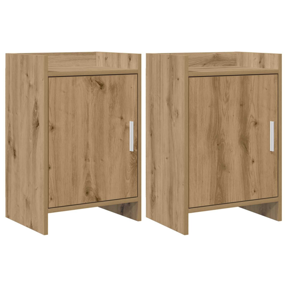 vidaXL Nachtkastjes 2 st Artisanaal eiken 40 x 30 x 60 cm Bewerkt hout vidaXL Nachtkastjes 2 st Artisanaal eiken 40 x 30 x 60 cm Bewerkt hout afbeelding 1