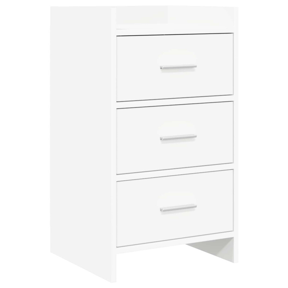 vidaXL Nachtkastjes Wit 40 x 36 x 70 cm Bewerkt hout afbeelding 1