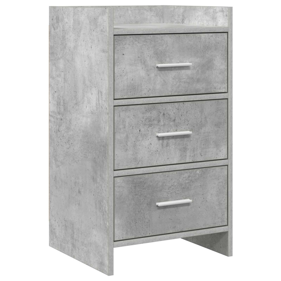 vidaXL Nachtkastjes Betongrijs 40 x 36 x 70 cm Bewerkt hout vidaXL Nachtkastjes Betongrijs 40 x 36 x 70 cm Bewerkt hout afbeelding 1