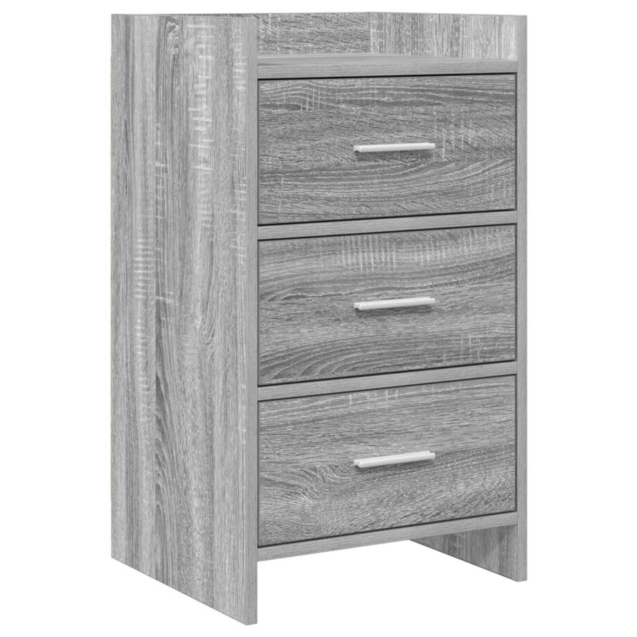 vidaXL Nachtkastjes Grijs Sonoma 40 x 36 x 70 cm Bewerkt hout afbeelding 1