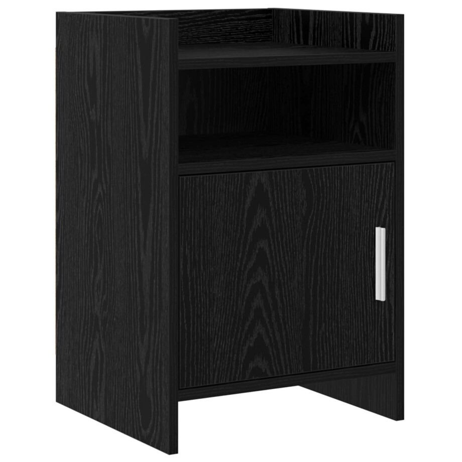 vidaXL Nachtkastjes Zwart eiken 40 x 36 x 60 cm Bewerkt hout afbeelding 1