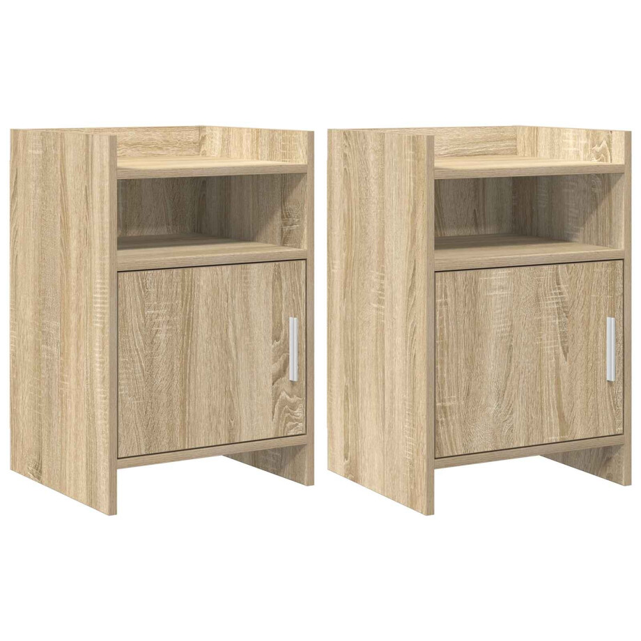 vidaXL Nachtkastjes 2 st Sonoma Eiken 40 x 36 x 60 cm Bewerkt hout vidaXL Nachtkastjes 2 st Sonoma Eiken 40 x 36 x 60 cm Bewerkt hout afbeelding 1