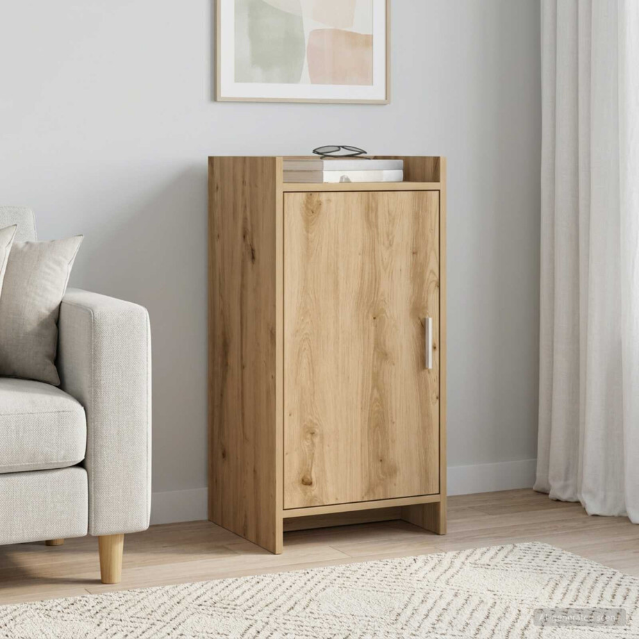 vidaXL Dressoir Artisanaal eiken 40 x 36 x 80 cm Bewerkt hout afbeelding 1