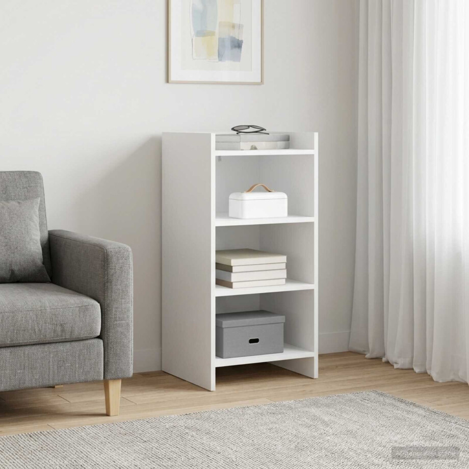 vidaXL Dressoir Wit 40 x 36 x 80 cm Bewerkt hout afbeelding 1