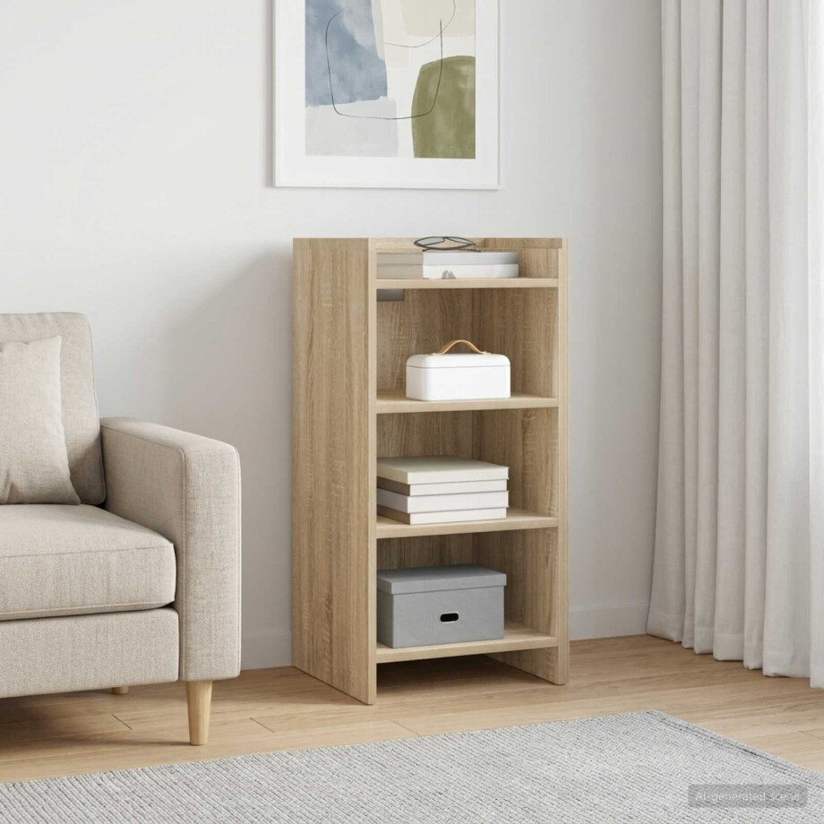 vidaXL Dressoir Sonoma Eiken 40 x 36 x 80 cm Bewerkt hout vidaXL Dressoir Sonoma Eiken 40 x 36 x 80 cm Bewerkt hout afbeelding 1