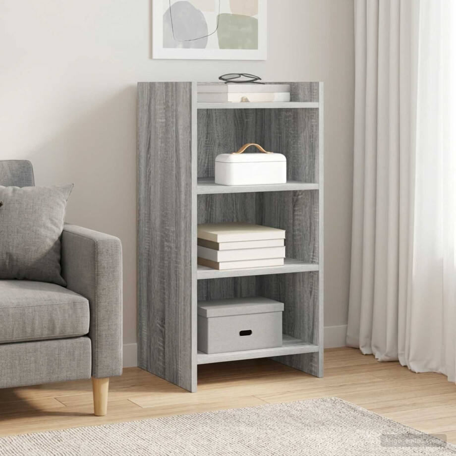 vidaXL Dressoir Grijs Sonoma 40 x 36 x 80 cm Bewerkt hout vidaXL Dressoir Grijs Sonoma 40 x 36 x 80 cm Bewerkt hout afbeelding 1