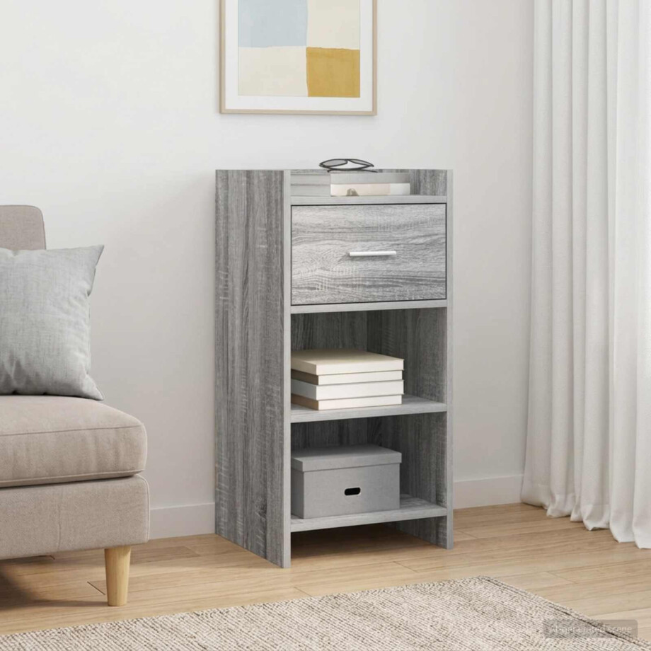 vidaXL Dressoir Grijs Sonoma 40 x 36 x 80 cm Bewerkt hout vidaXL Dressoir Grijs Sonoma 40 x 36 x 80 cm Bewerkt hout afbeelding 1