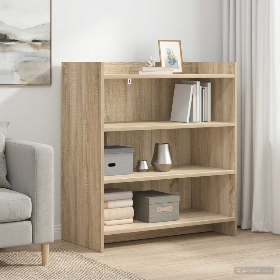 vidaXL Dressoir Sonoma Eiken 75 x 36 x 80 cm Bewerkt hout vidaXL Dressoir Sonoma Eiken 75 x 36 x 80 cm Bewerkt hout afbeelding 1