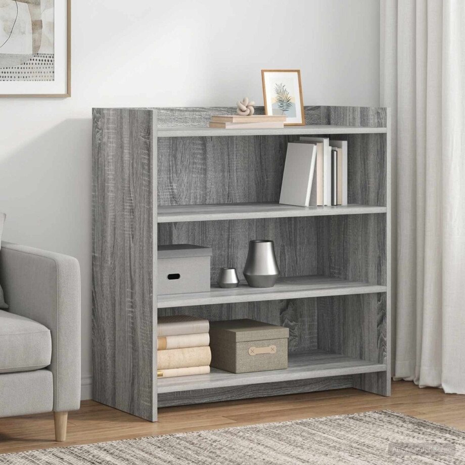 vidaXL Dressoir Grijs Sonoma 75 x 36 x 80 cm Bewerkt hout vidaXL Dressoir Grijs Sonoma 75 x 36 x 80 cm Bewerkt hout afbeelding 1