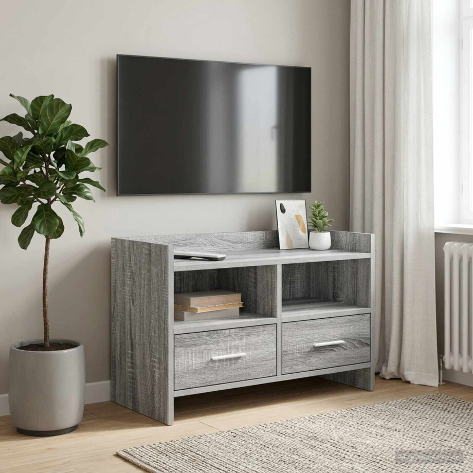 vidaXL TV-kast 71,5 x 33 x 47 cm Grijs Sonoma Bewerkt hout afbeelding 1