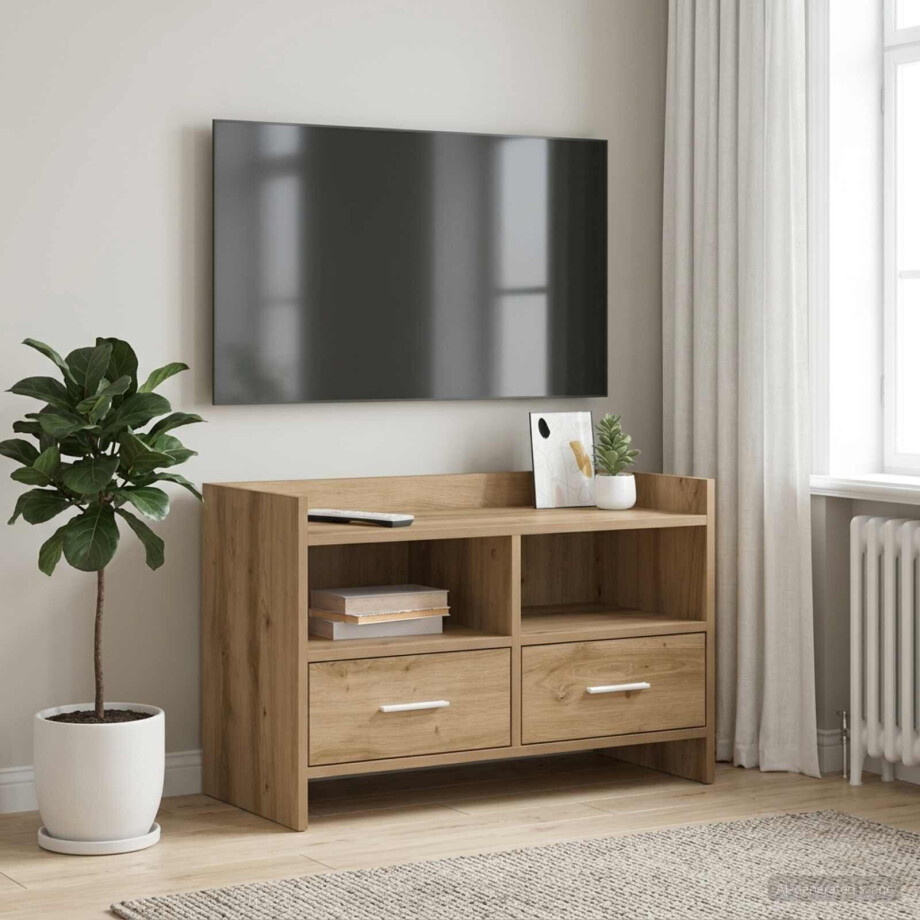 vidaXL TV-kast 71,5 x 33 x 47 cm Artisanaal eiken Bewerkt hout vidaXL TV-kast 71,5 x 33 x 47 cm Artisanaal eiken Bewerkt hout afbeelding 1