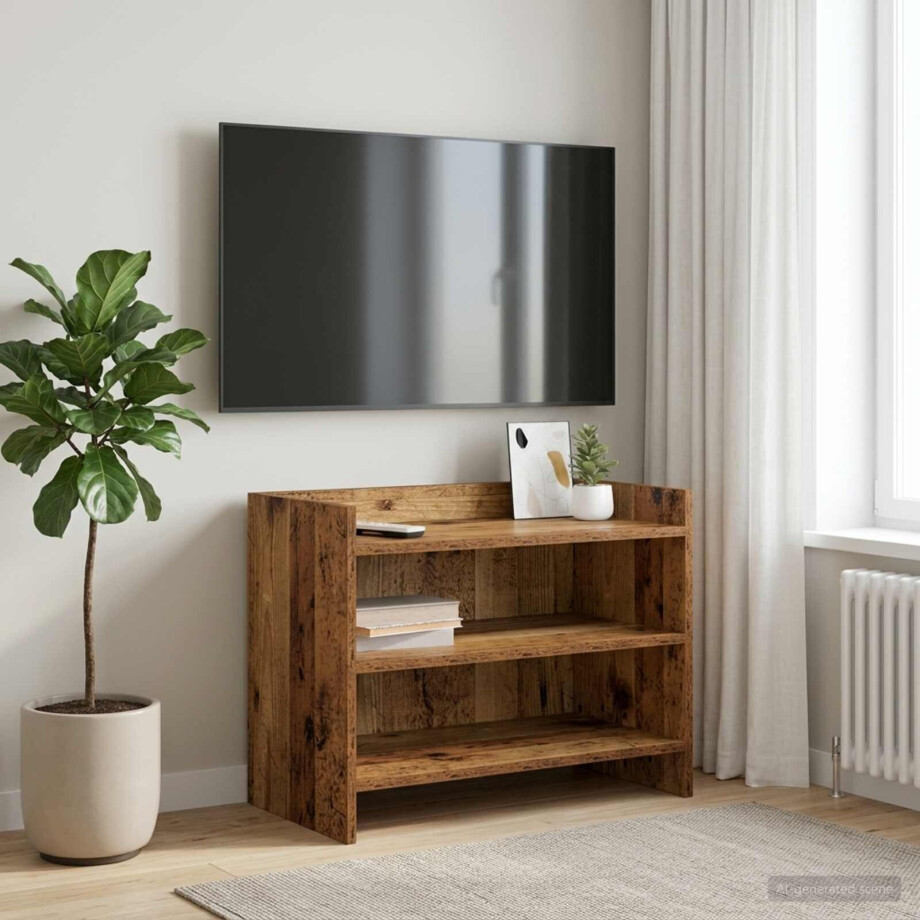 vidaXL TV-kast 60 x 33 x 47 cm Oud hout Bewerkt hout afbeelding 1
