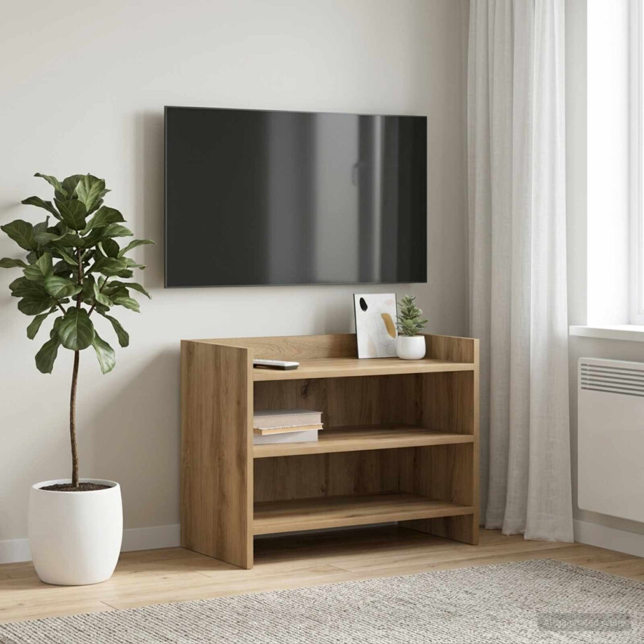vidaXL TV-kast 60 x 33 x 47 cm Artisanaal eiken Bewerkt hout afbeelding 1