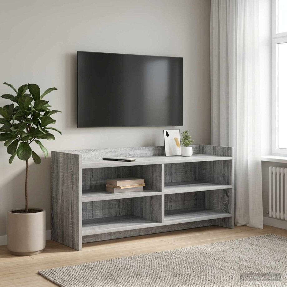 vidaXL TV-kast 100 x 33 x 47 cm Grijs Sonoma Bewerkt hout afbeelding 1