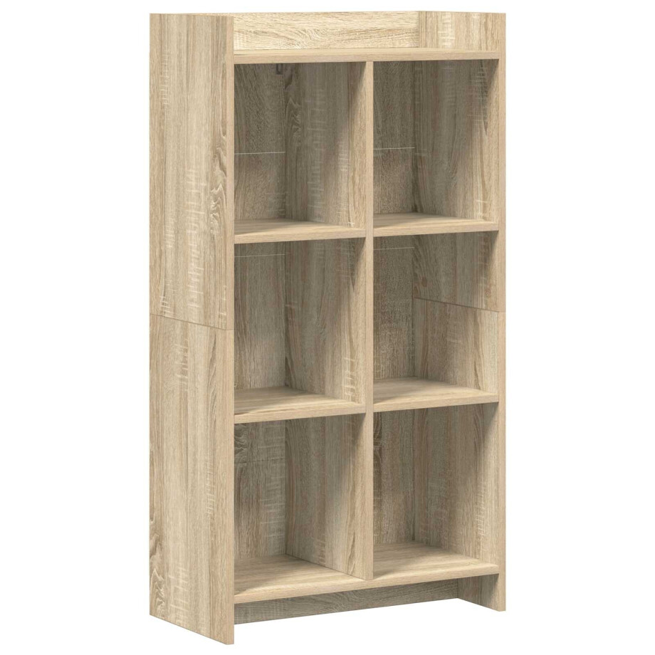 vidaXL Boekenkast Sonoma Eiken 59 x 30 x 111 cm Bewerkt hout afbeelding 1