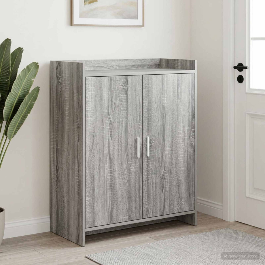 vidaXL Schoenenkast Grijs Sonoma 73,5 x 36 x 92 cm Bewerkt hout vidaXL Schoenenkast Grijs Sonoma 73,5 x 36 x 92 cm Bewerkt hout afbeelding 1