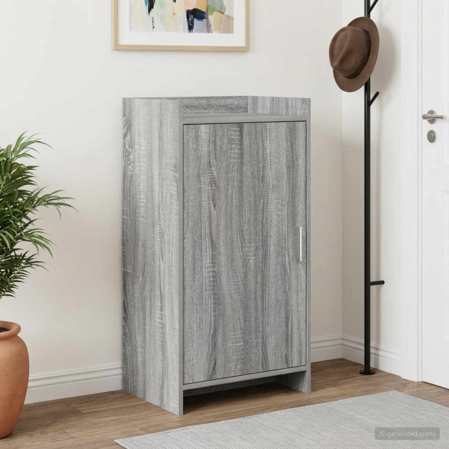 vidaXL Schoenenkast Grijs Sonoma 48 x 36 x 92 cm Bewerkt hout afbeelding 1