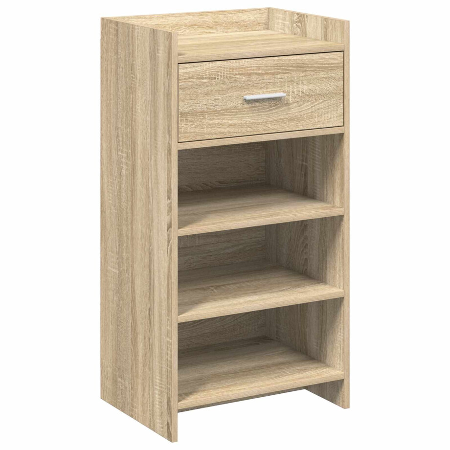 vidaXL Schoenenkast met lade Sonoma Eiken 48 x 36 x 92 cm Bewerkt hout afbeelding 1
