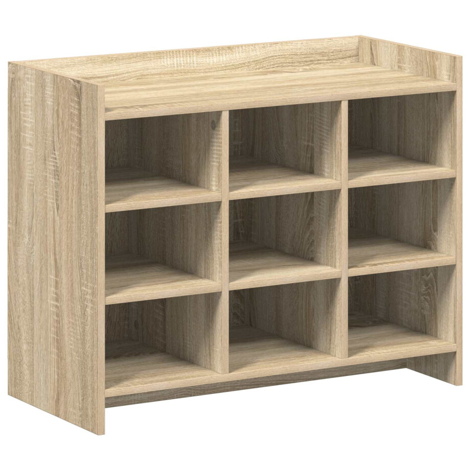 vidaXL Schoenenkast Sonoma Eiken 85 x 39,5 x 70 cm Bewerkt hout vidaXL Schoenenkast Sonoma Eiken 85 x 39,5 x 70 cm Bewerkt hout afbeelding 1