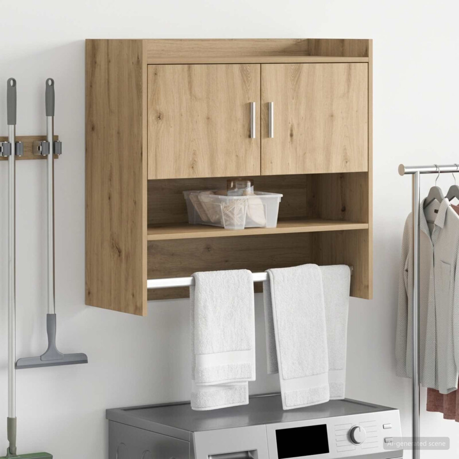 vidaXL Wandplank Muurmontage Artisanaal eiken 80 x 36 x 80 cm vidaXL Wandplank Muurmontage Artisanaal eiken 80 x 36 x 80 cm afbeelding 1
