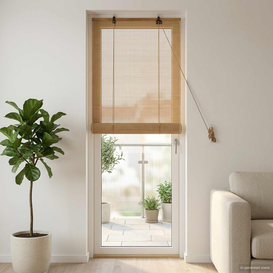 vidaXL Rolgordijn Bruin 40 x 220 cm Bamboe vidaXL Rolgordijn Bruin 40 x 220 cm Bamboe afbeelding 1