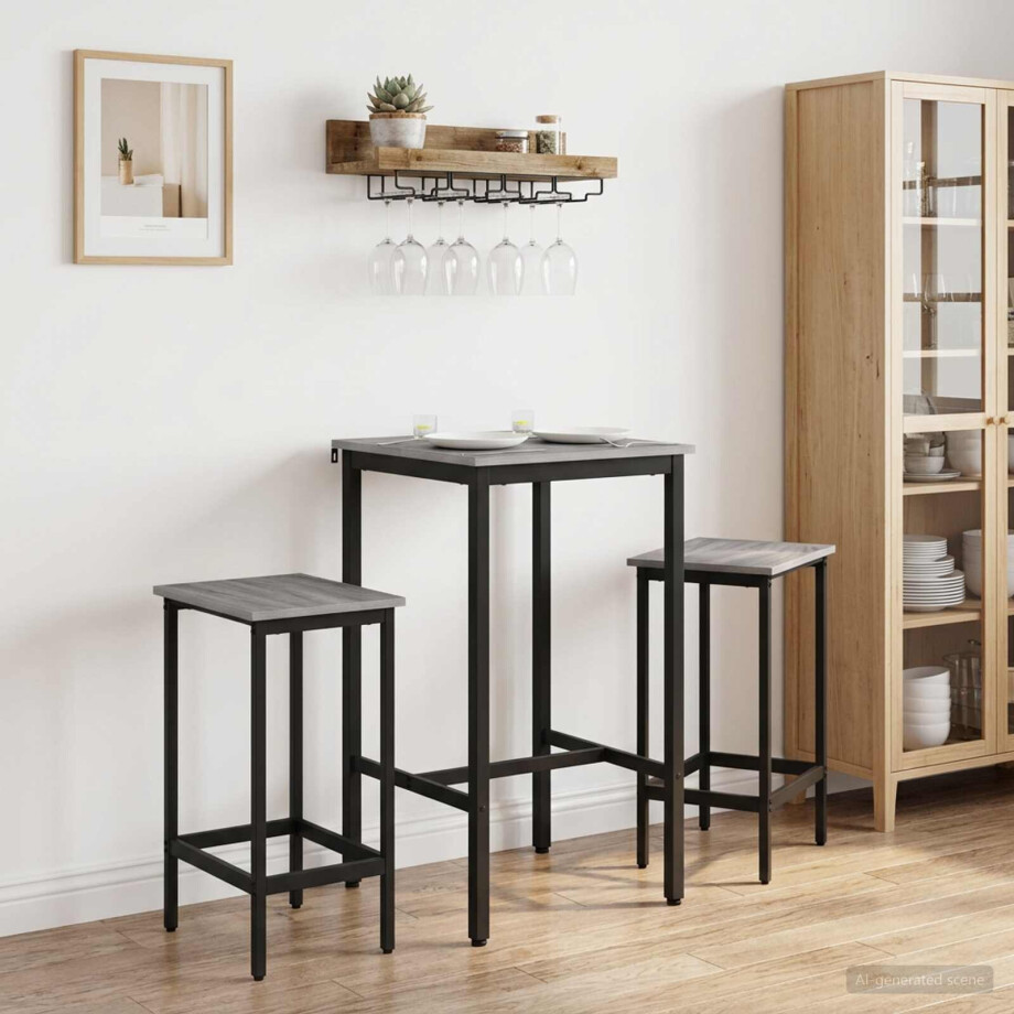 vidaXL Bartafel 52 x 52 x 90 cm Bewerkt hout Grijs Sonoma Rechthoekig vidaXL Bartafel 52 x 52 x 90 cm Bewerkt hout Grijs Sonoma Rechthoekig afbeelding 1