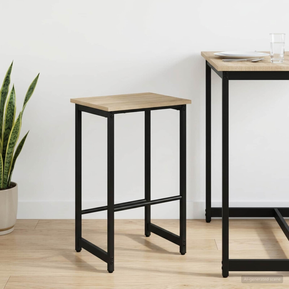 vidaXL Barkruk Sonoma Eiken 40 x 32 x 74 cm Bewerkt hout vidaXL Barkruk Sonoma Eiken 40 x 32 x 74 cm Bewerkt hout afbeelding 1
