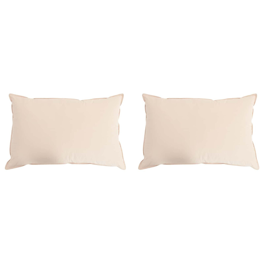 vidaXL Hoofdkussen 2 st 60 x 70 cm Alle seizoenen Kapokvezel Beige vidaXL Hoofdkussen 2 st 60 x 70 cm Alle seizoenen Kapokvezel Beige afbeelding 1