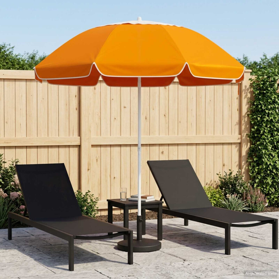 vidaXL Tuinparasol 240 cm 170T polyester Oranje vidaXL Tuinparasol 240 cm 170T polyester Oranje afbeelding 1
